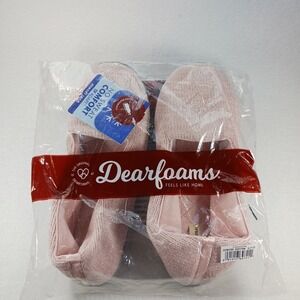 Dearfoams Rebecca Chenille Closed Back House Slipper Women's Size 11 Dusty Pink